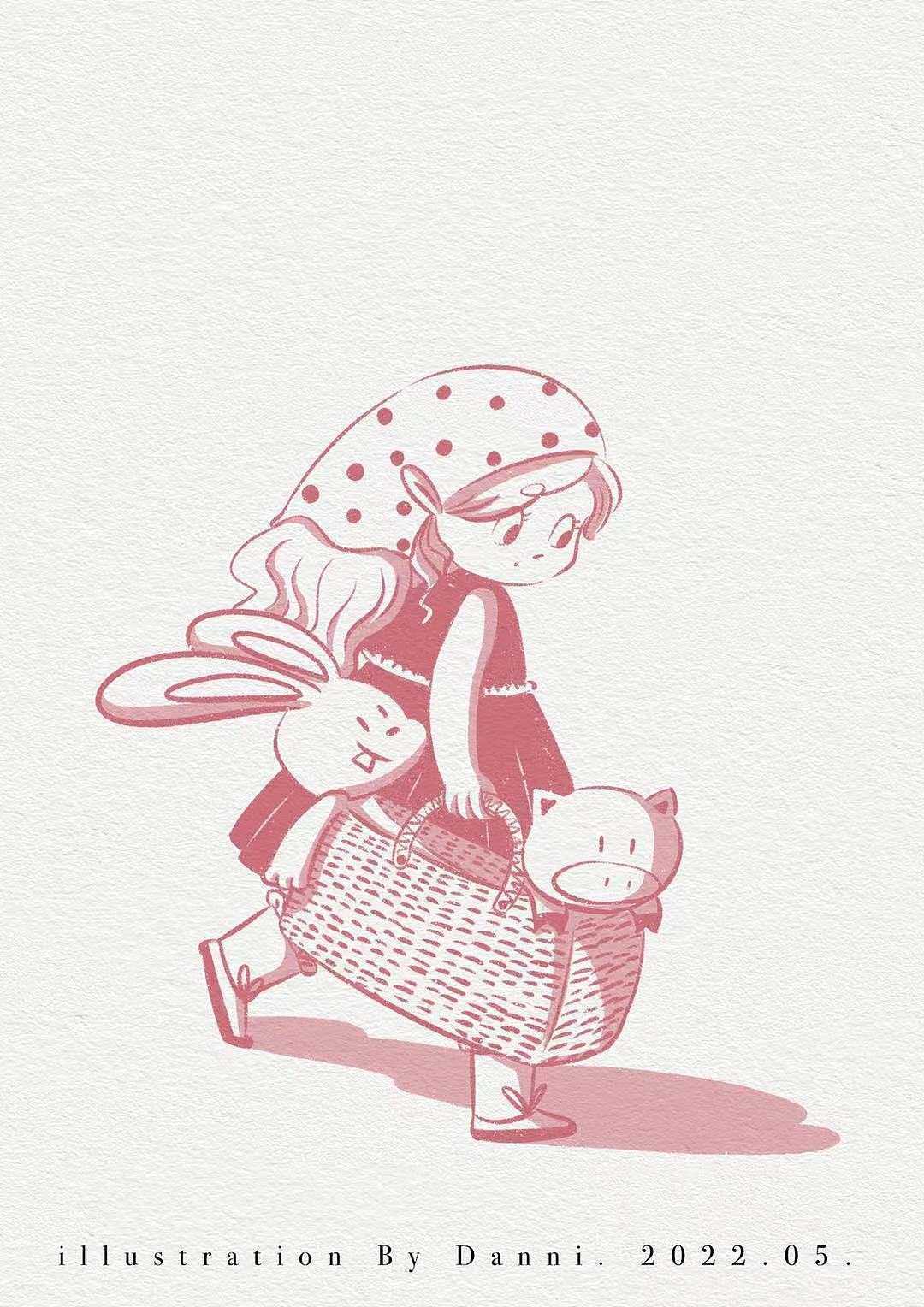 心機(jī)兔和直白豬（圖ZMzAzMzc1MTI4） - 兒童插畫(huà) - 站酷設(shè)計(jì)師蛋泥_Danni原創(chuàng)素材 - 站酷ZCOOL