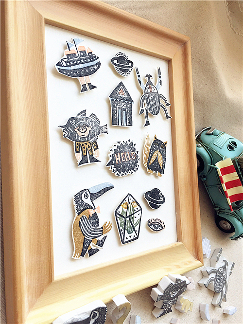 立体橡皮章插画（图ZMTAxNTU5MTg0） - 商业插画 - 站酷设计师路上路原创素材 - 站酷ZCOOL