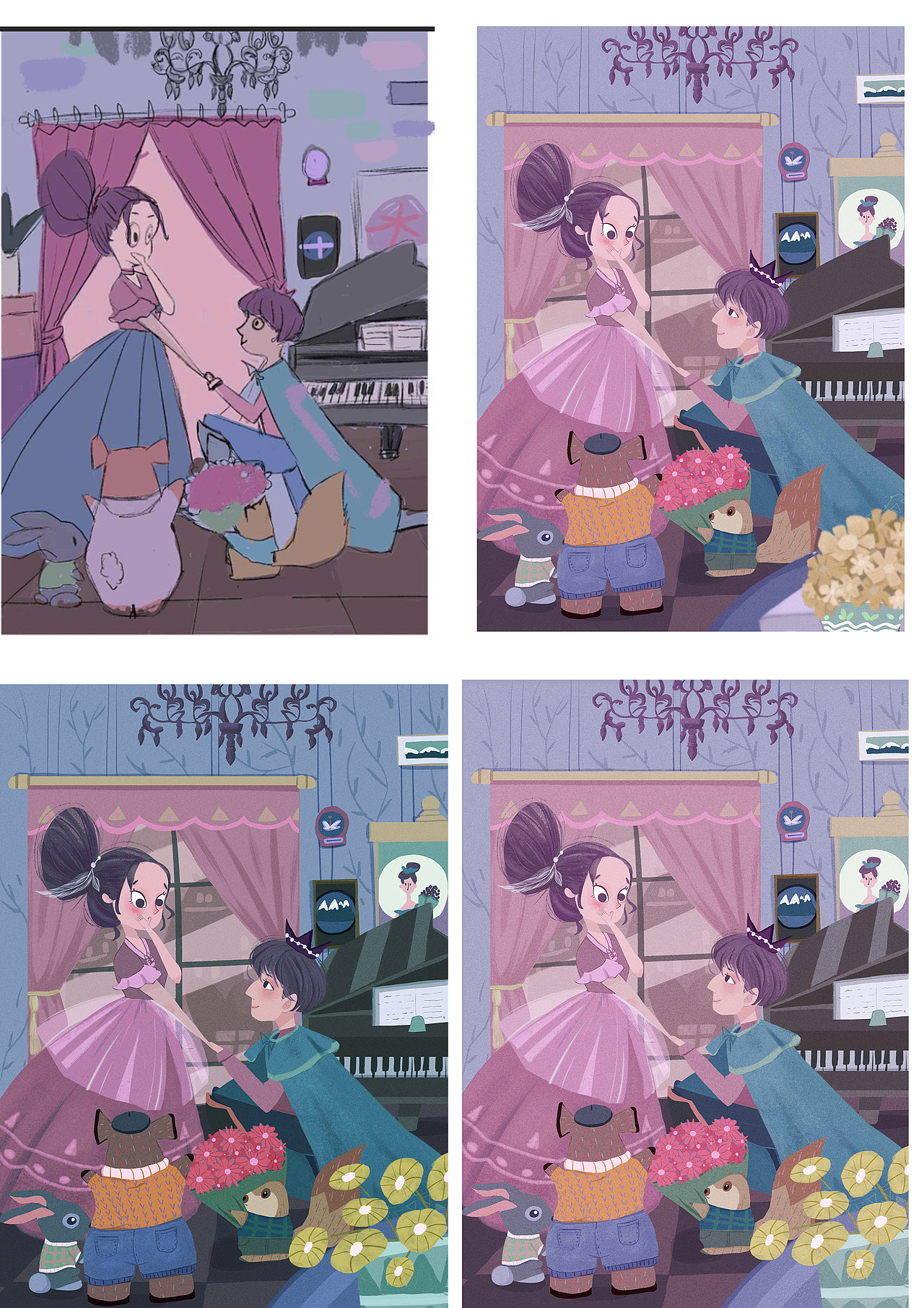 求婚（图ZMjM3Mjg5NTk2） - 儿童插画 - 站酷设计师嗷小饼原创素材 - 站酷ZCOOL