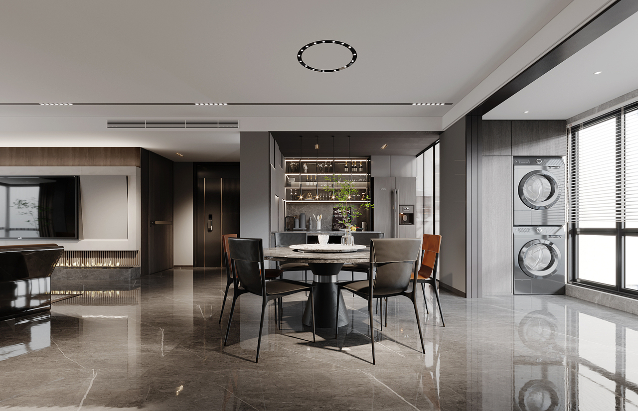 现代简约暗色系装修风格（图ZMjY4OTYxNzc2） - 家装设计 - 站酷设计师墨一设计丨表现原创素材 - 站酷ZCOOL