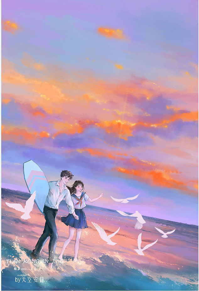 2021年绘画总结（图ZMjg4MTUzMzQw） - 商业插画 - 站酷设计师天空安靜原创素材 - 站酷ZCOOL