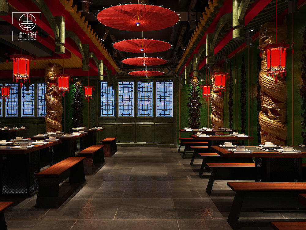皇朝味火锅店设计(鹭岛店) |重庆主题火锅店设计公司