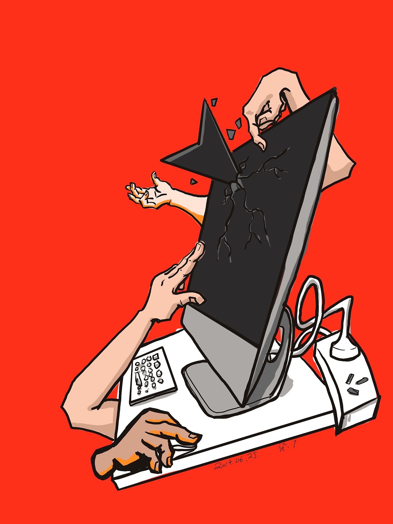 Jobs系列插画第一季合集（图ZMTY5OTg3ODUy） - 新锐潮流插画 - 站酷设计师柒点7原创素材 - 站酷ZCOOL