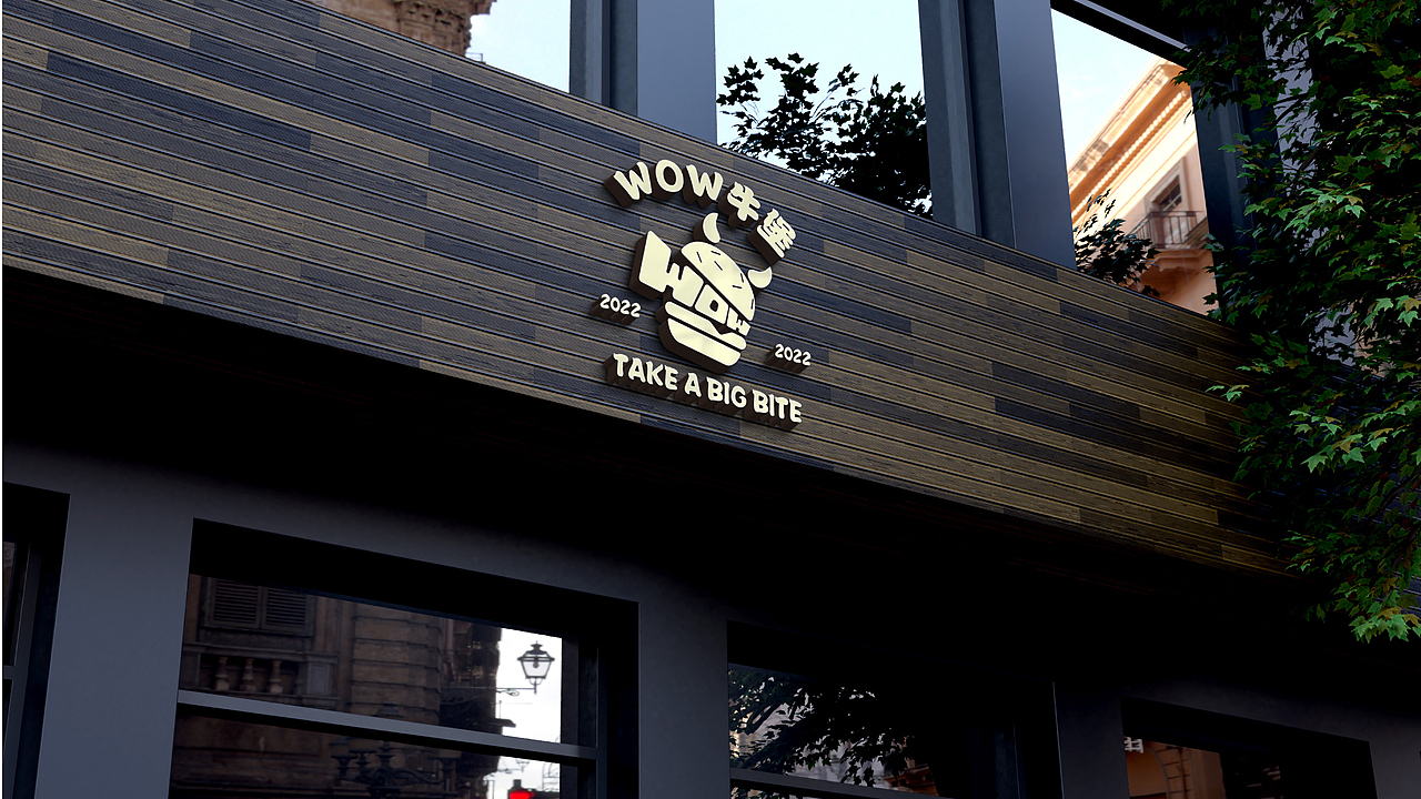 汉堡品牌提案设计丨wow牛堡丨美式汉堡（图ZMzcwNDQyMzA0） - 品牌 - 站酷设计师花百百原创素材 - 站酷ZCOOL