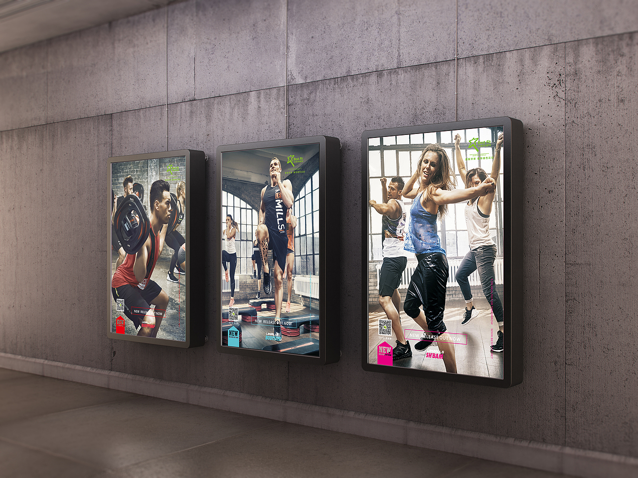 健身房系列海报宣传