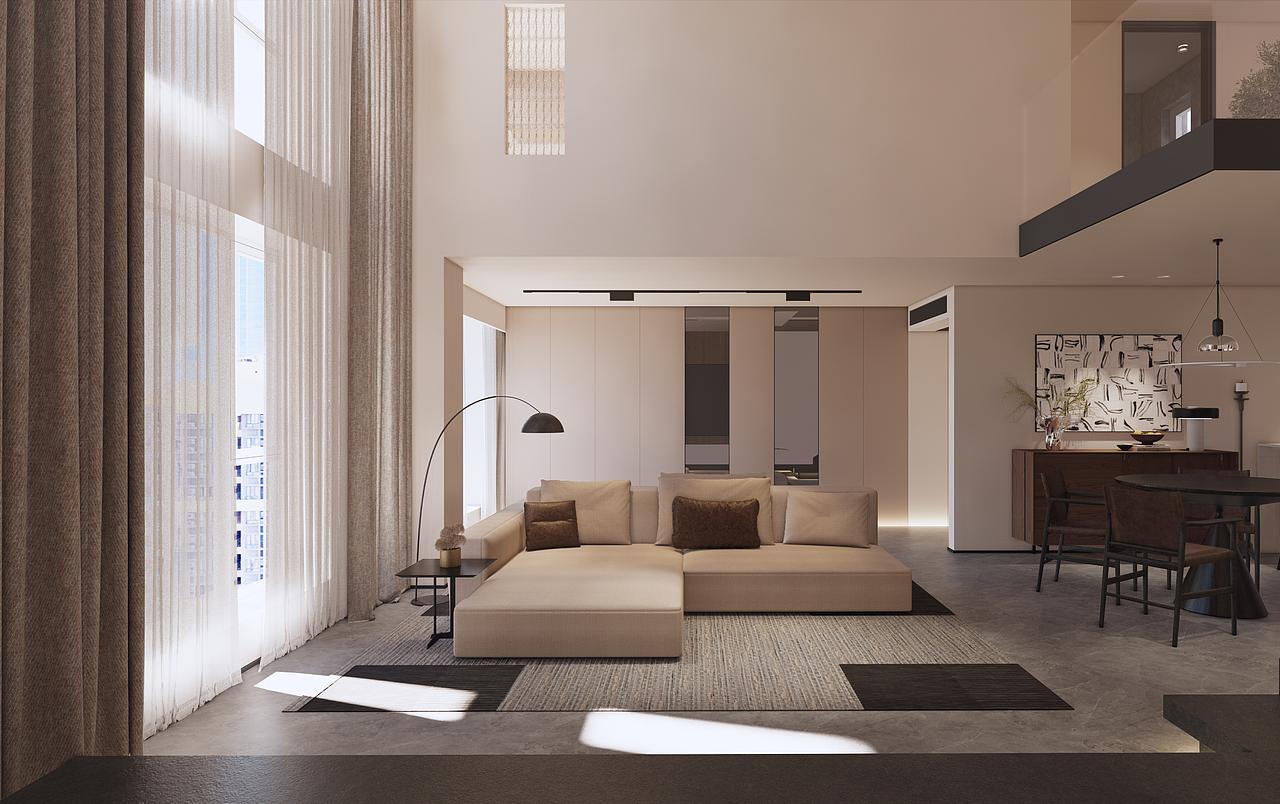 陌上设计|140㎡东润大厦loft公寓