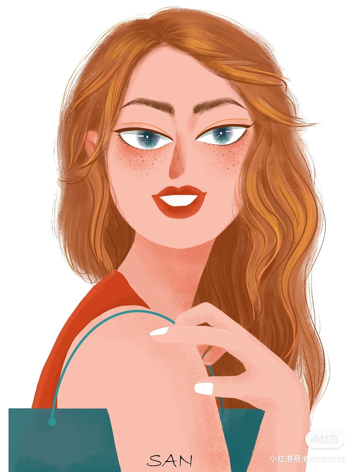 人物 插画 欧美 时尚 原创 女