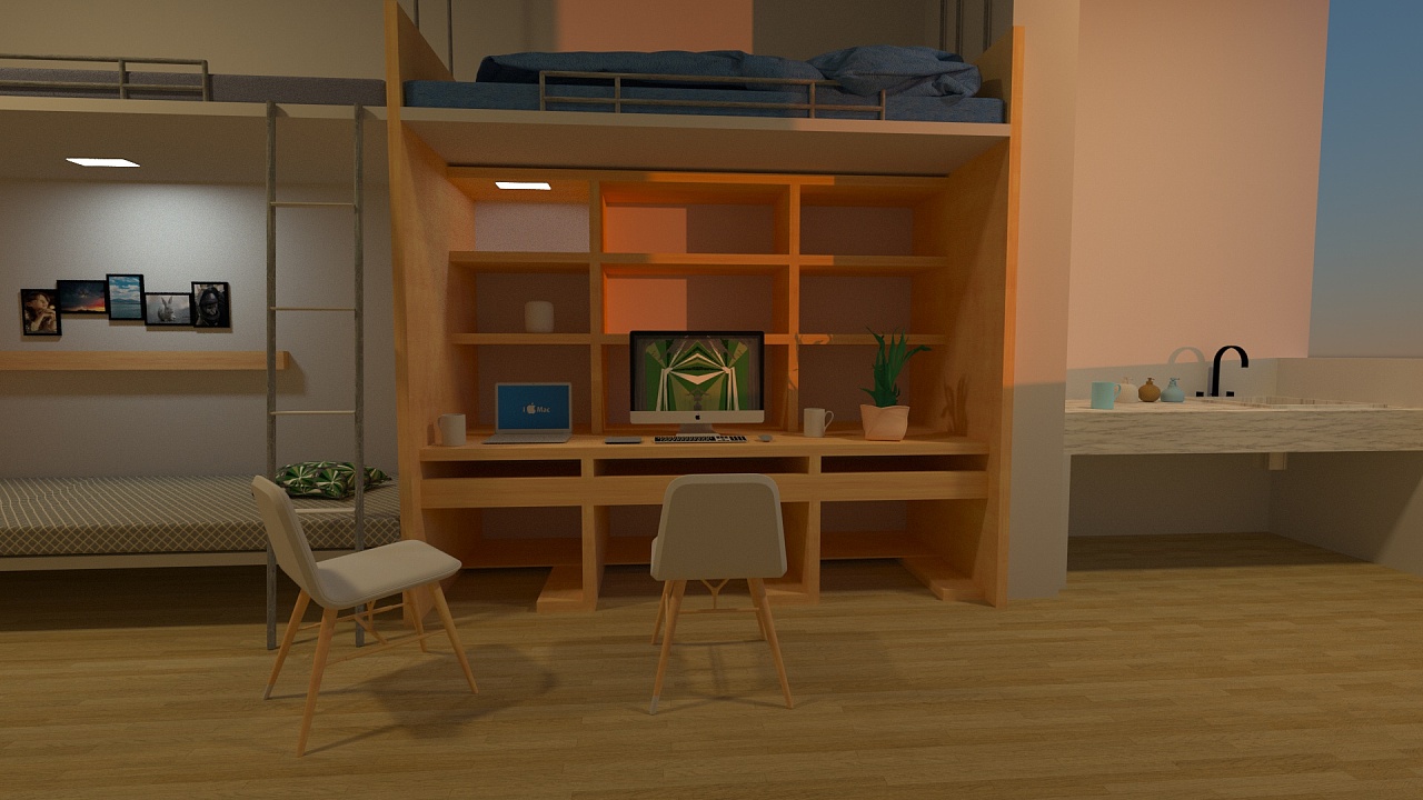 还原以前的宿舍|三维|场景|小小小普 - 原创作品 - 站酷 (zcool)