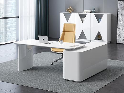 白色烤漆办公桌