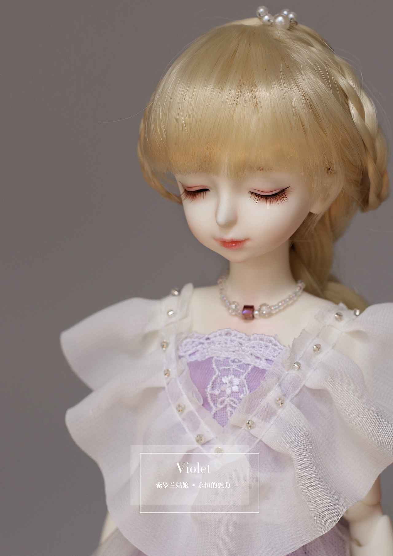 BJD+插画【花花姑娘·倒影】紫罗兰姑娘,优雅温柔