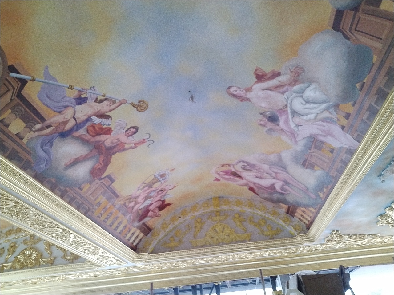 云南壁画天顶穹顶壁画墙绘手绘墙欧式油画