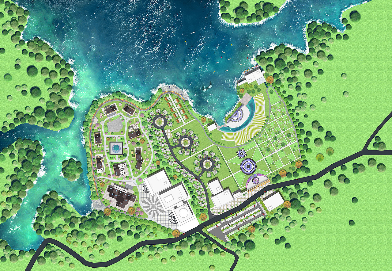 贞丰三岔河山地旅游露营地规划设计彩平图