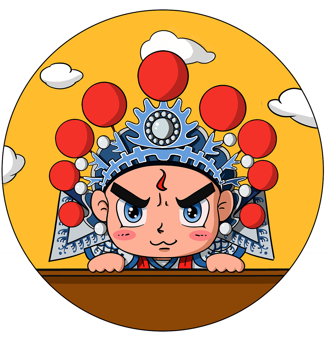 Q版卡通戏曲人物