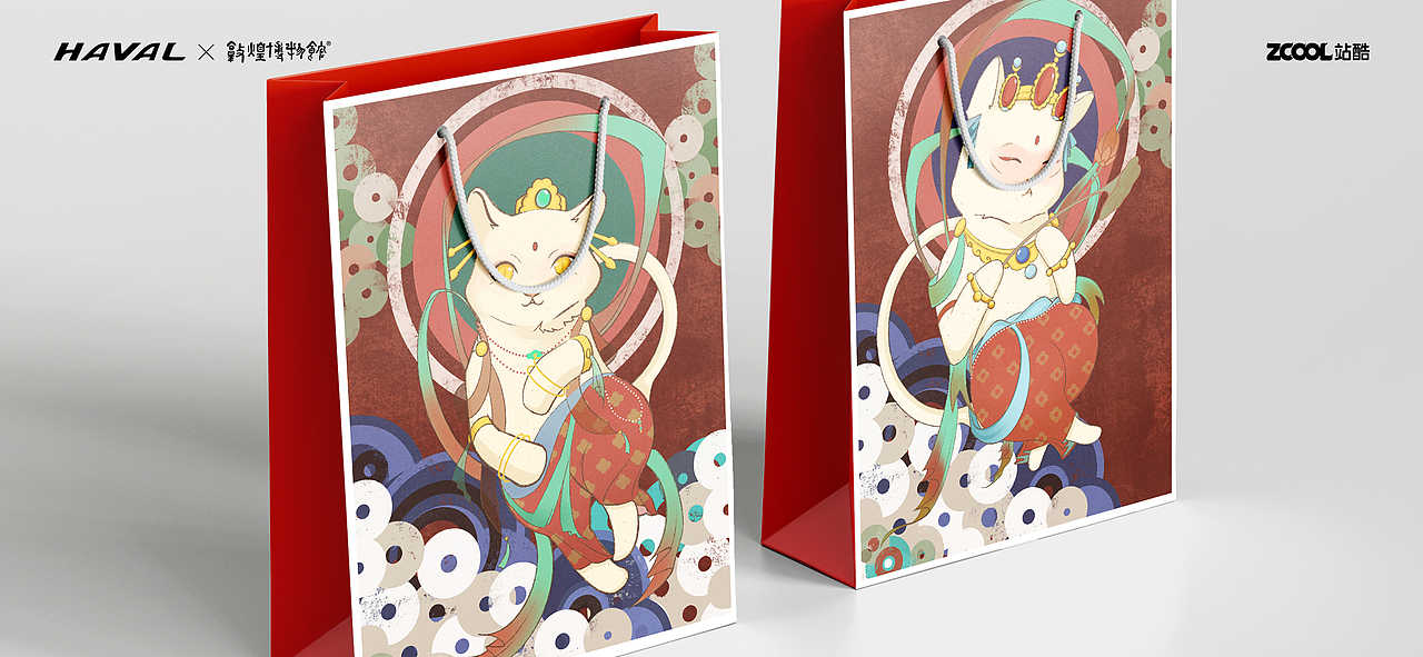 {敦煌毛孩子}（图ZMjg2MDY5MDYw） - 图案 - 站酷设计师咕噜轱辘肉原创素材 - 站酷ZCOOL