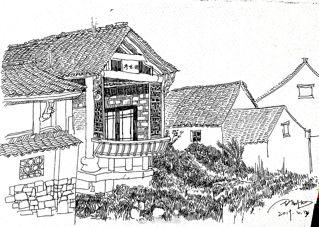 安徽查济古镇写生