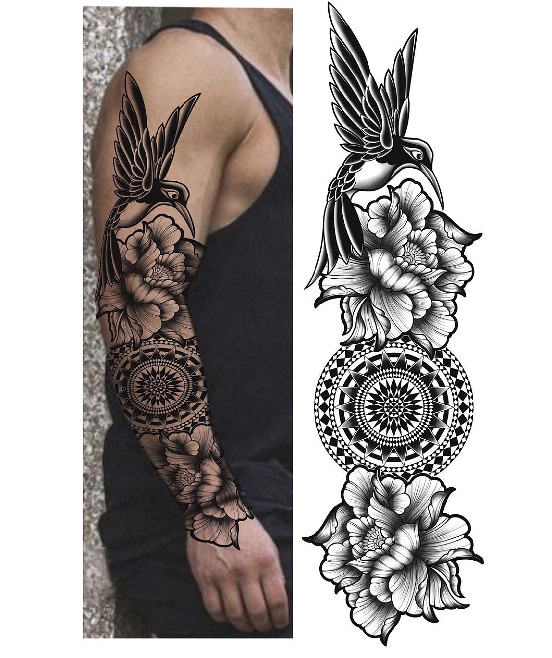 10张花臂图腾纹身图案