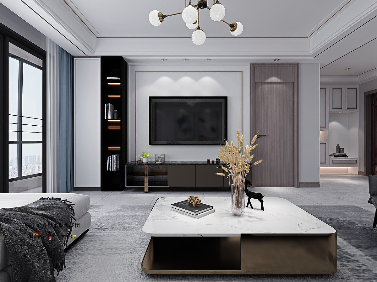 济宁睿湖印象 D2户型156平米 现代轻奢装修设计方案