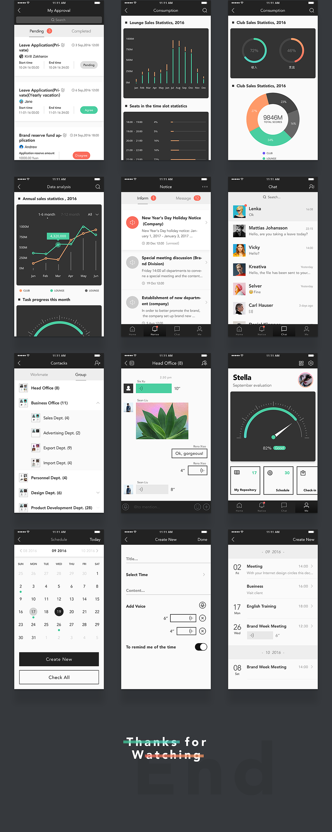 Cago Oa App Design（图ZNjc0MjM0MTY=） - APP界面 - 站酷设计师野生晚栗原创素材 - 站酷ZCOOL