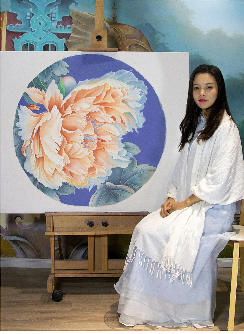 墙绘培训 | 工笔牡丹