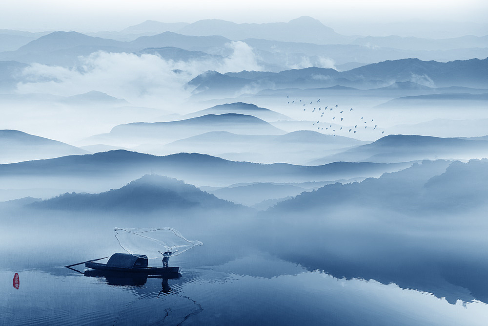 2022新山水（图ZMjc2NTU0ODc2） - 生活用品 - 站酷设计师新中式纱画图库原创素材 - 站酷ZCOOL