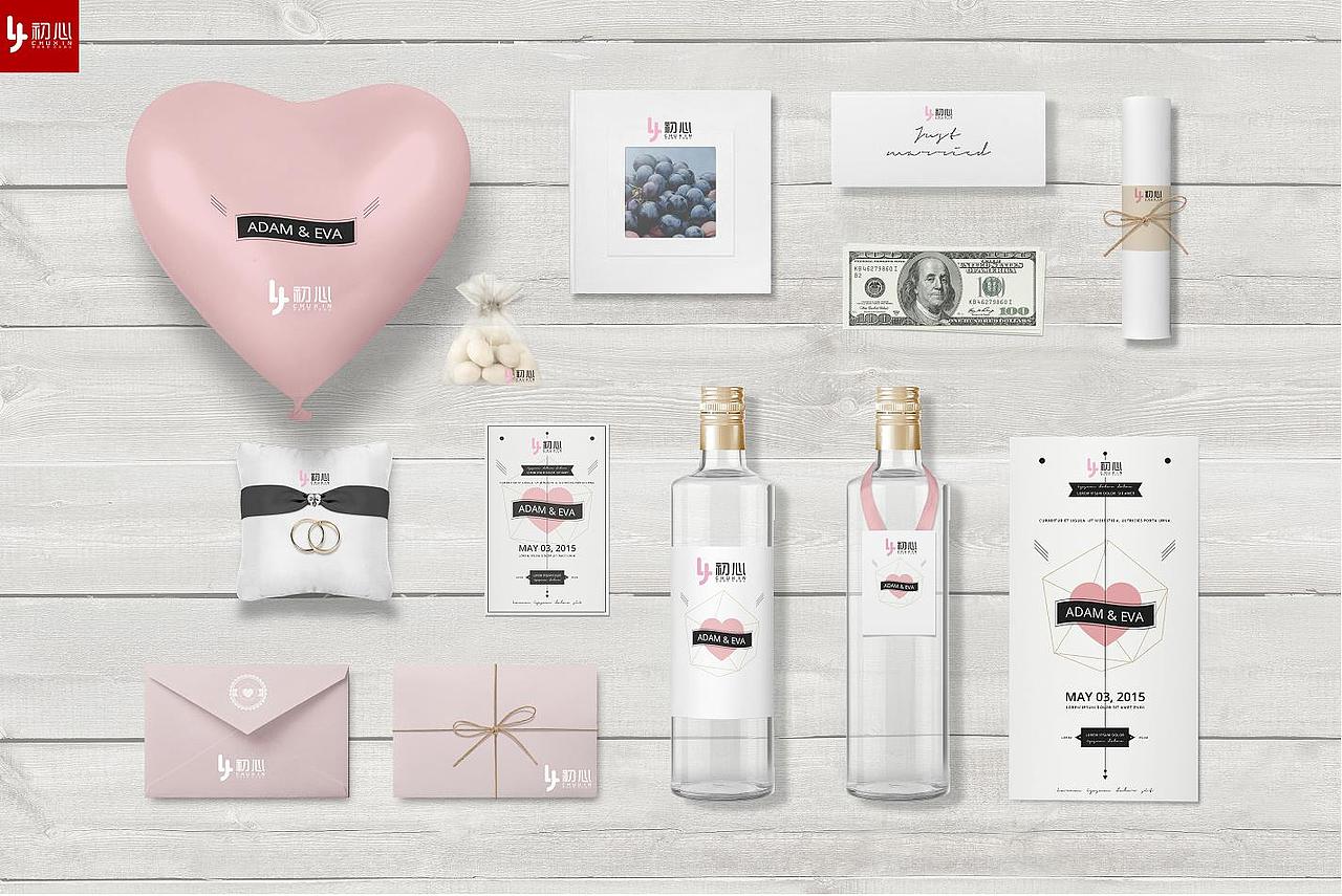 婚庆 品牌VI 初心（图ZMTY5NDg3NjQ0） - 品牌 - 站酷设计师黑马的青春原创素材 - 站酷ZCOOL