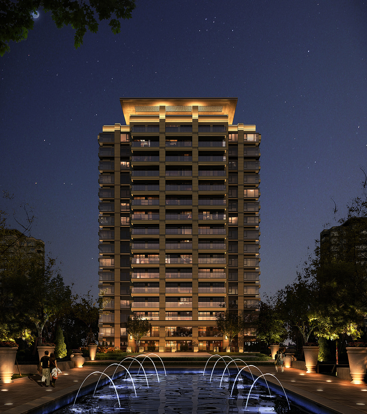 住宅小区夜景灯光设计