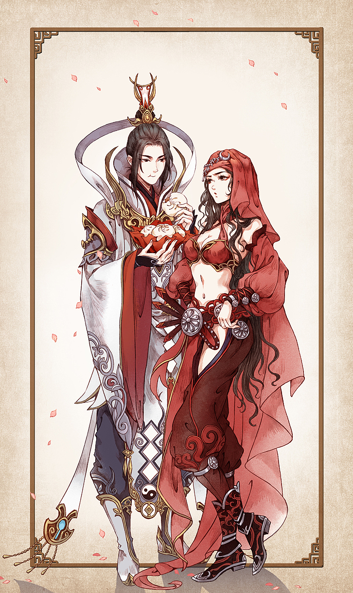 倩女幽魂六周年全家福（图ZNzczMzU3NTI=） - 商业插画 - 站酷设计师古戈力1原创素材 - 站酷ZCOOL