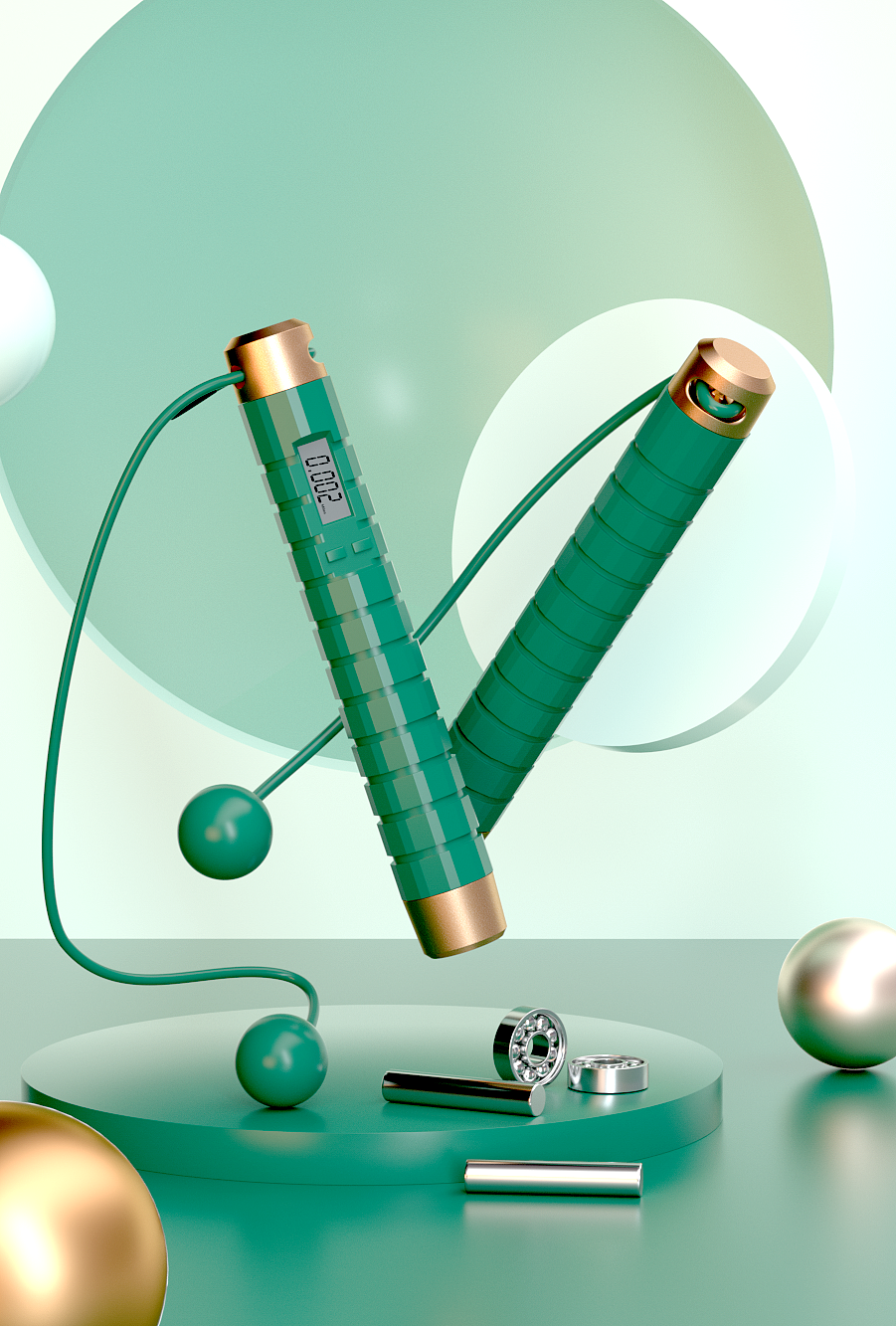 跳繩三維渲染（圖ZMjQ0MTU4ODgw） - 其他三維 - 站酷設(shè)計(jì)師move21原創(chuàng)素材 - 站酷ZCOOL