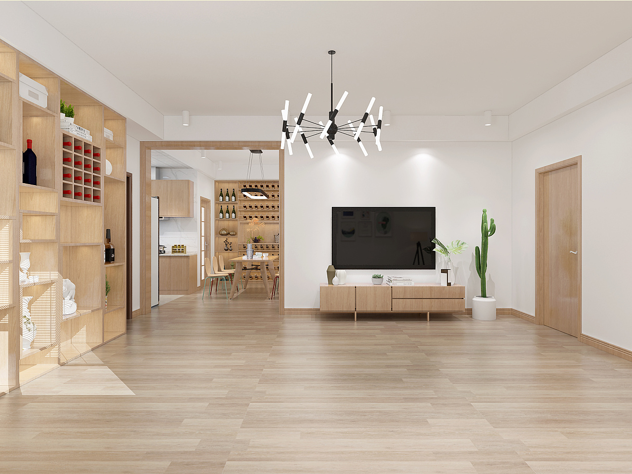 客厅橡木地板装修效果图2015图片 – 设计本装修效果图
