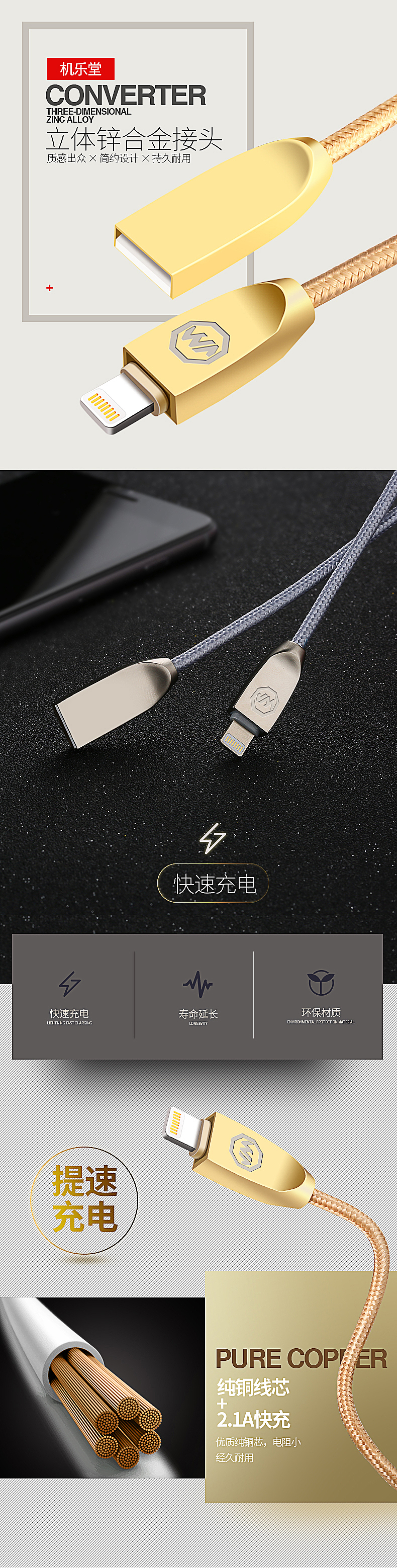 3C类目——数据线与手机壳两款详情
