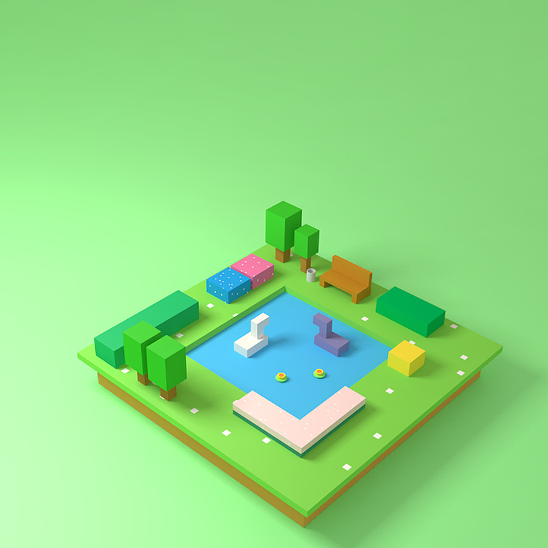 C4D 小场景 空间 农场 沙滩 花园 雪山 建筑 厂房 平面（图ZMTAwNjcxMjQ0） - 图案 - 站酷设计师lYONGl原创素材 - 站酷ZCOOL