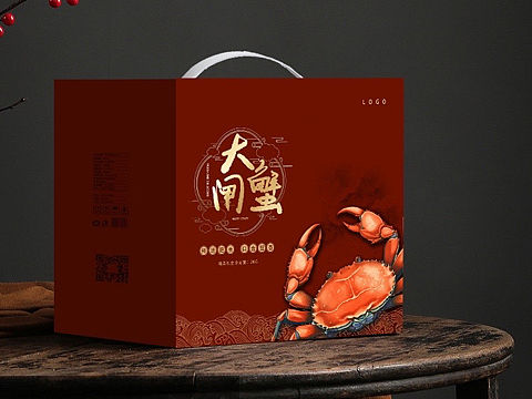 Ai大闸蟹包装设计