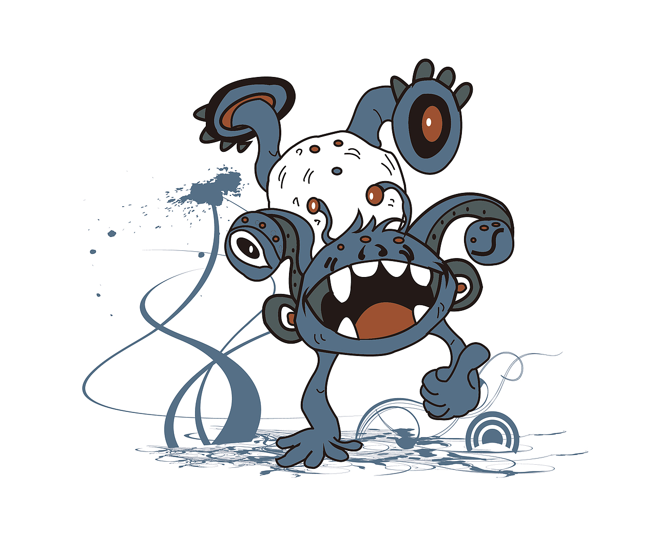 小怪兽插画（图ZNDIxMjM0NTY=） - 商业插画 - 站酷设计师蔚蓝星辰原创素材 - 站酷ZCOOL