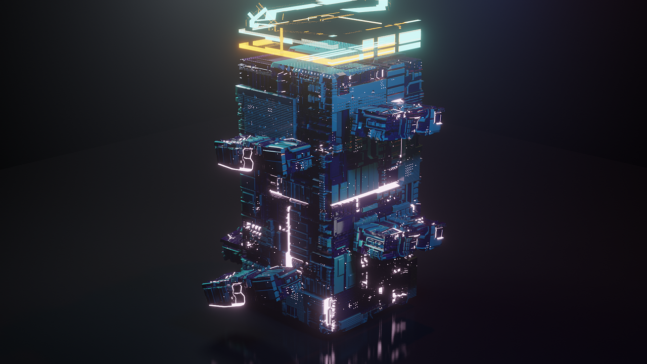 迷你科幻大楼·小飞船|动漫|其他动漫|spoon12 - 原创作品 - 站酷