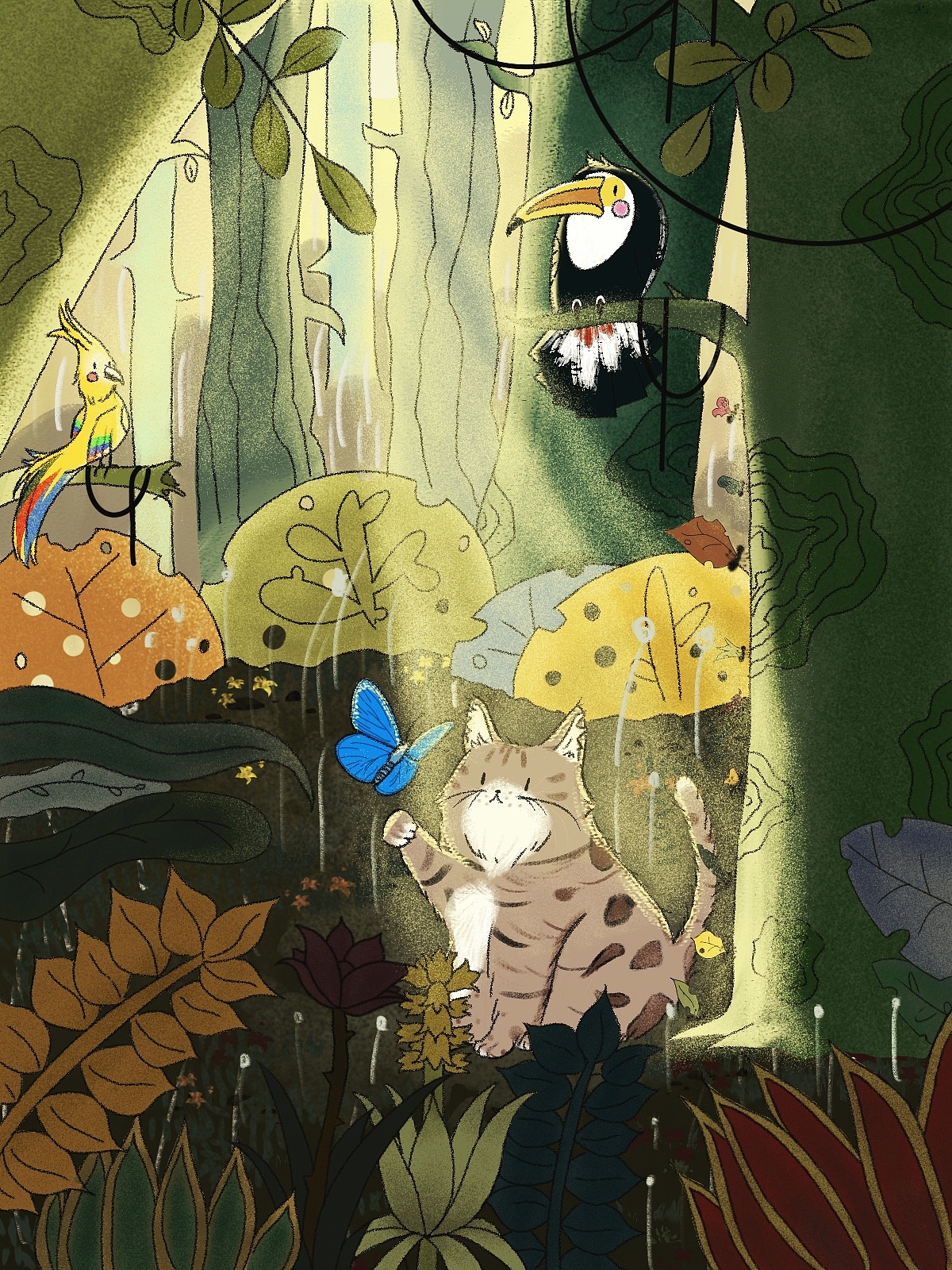 丛林|插画|创作习作|z80269651_原创作品-站酷zcool