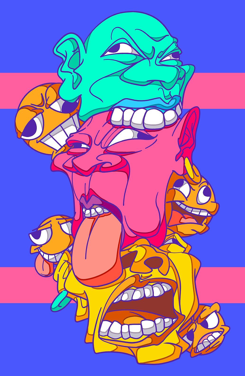 诡异表情（图ZMzQ4NzQxNDAw） - 创作习作 - 站酷设计师可闹好了原创素材 - 站酷ZCOOL