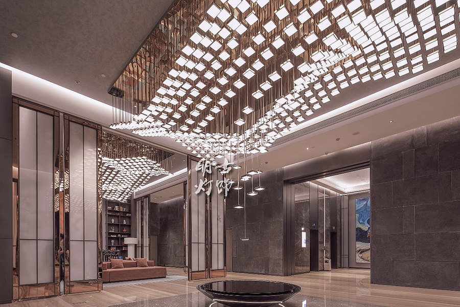 酒店大堂后现代吊灯定制（图ZMjM5ODQ0NjI4） - 家装设计 - 站酷设计师明古灯饰定制图库原创素材 - 站酷ZCOOL