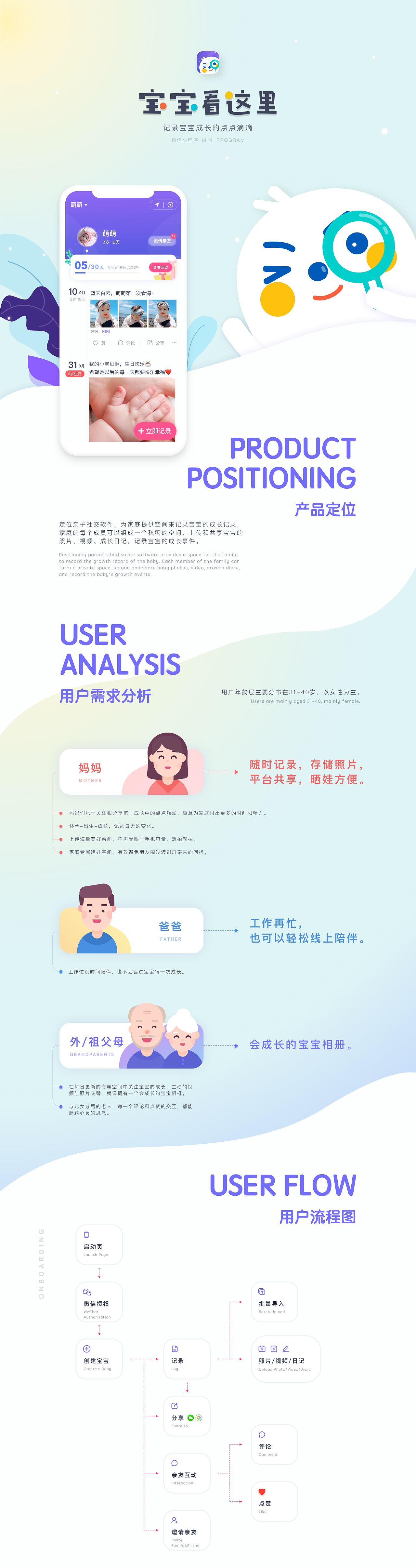 宝宝看这里 - 记录宝宝成长的小程序（图ZMTk1ODAxOTgw） - APP界面 - 站酷设计师Miki_z原创素材 - 站酷ZCOOL