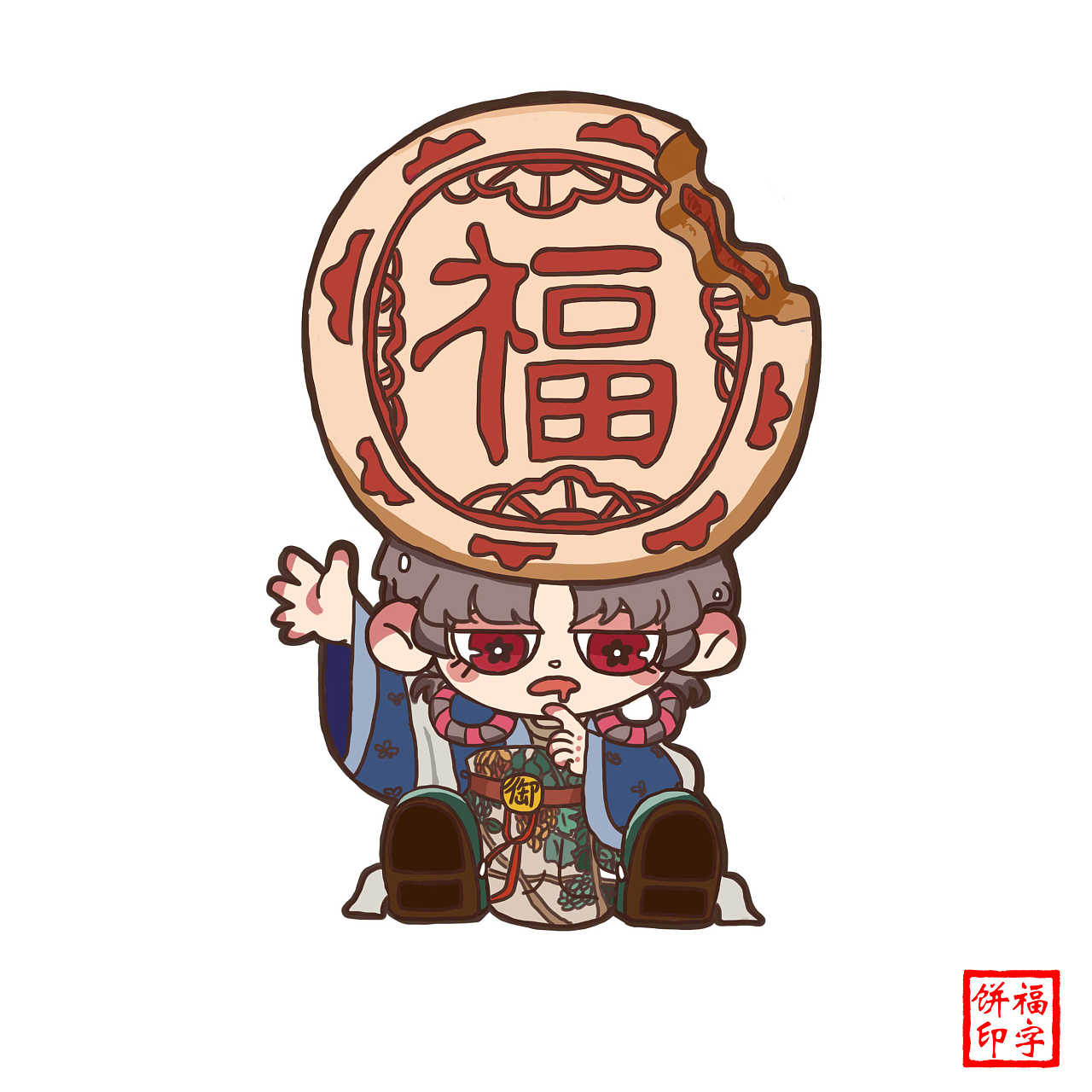 故宫京八件文创设计-ip娃娃-课程作业|平面|ip形象|阿波卡利斯 - 原创