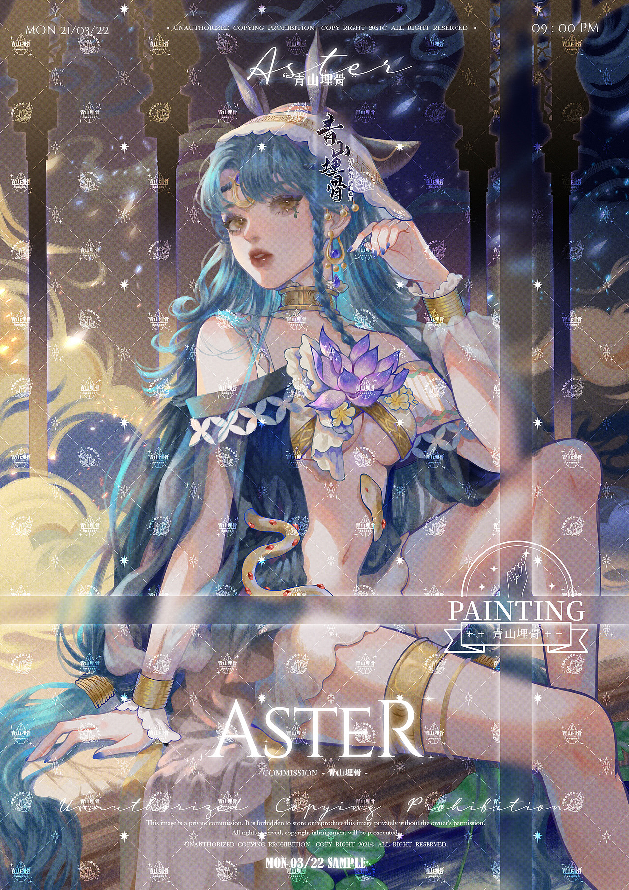【插画展示】埃及元素少女（图ZMjg5ODg1Mzcy） - 艺术插画 - 站酷设计师青山埋骨原创素材 - 站酷ZCOOL