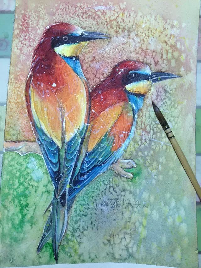 两只鸟（图ZMjIzMDY5NjA=） - 新锐潮流插画 - 站酷设计师王二狗是仙女原创素材 - 站酷ZCOOL