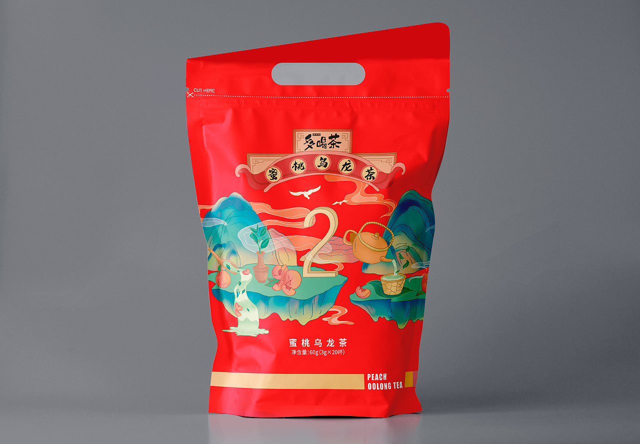 美灵宝多喝茶 ✖ 国潮2号 蜜桃乌龙茶