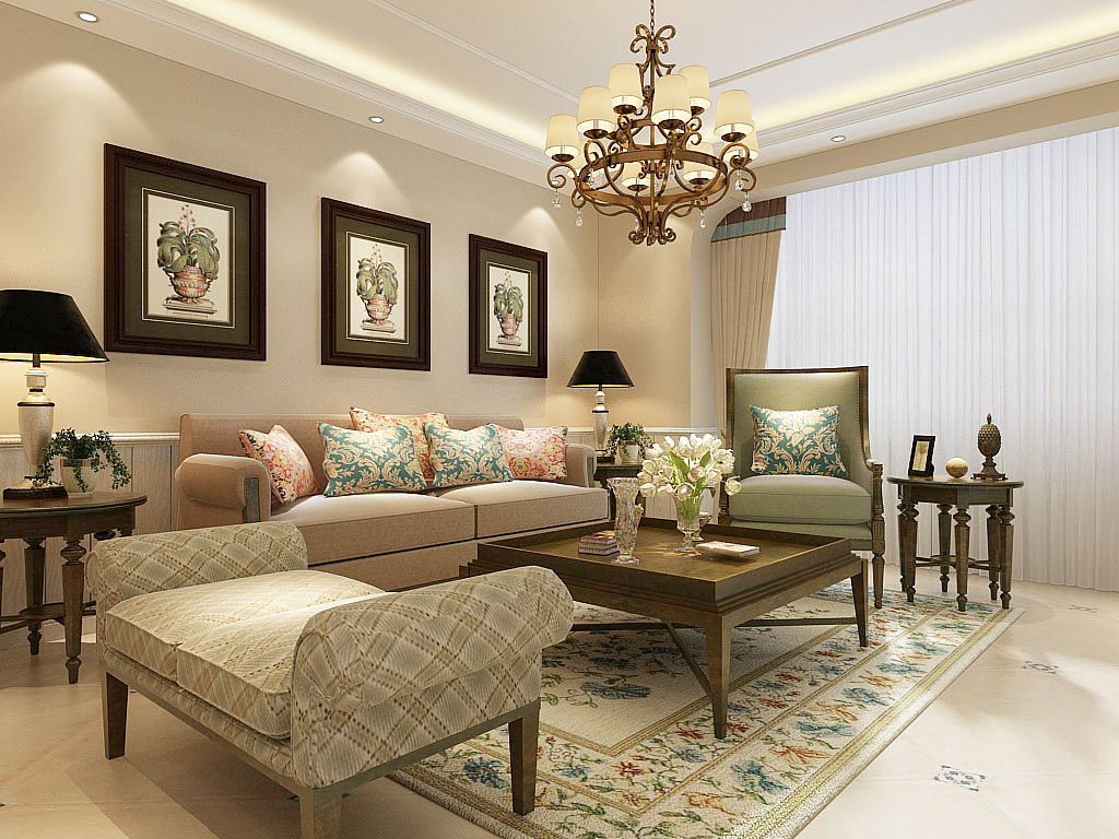 【石家庄阳光力天装饰】城南春天田园风格装修效果图