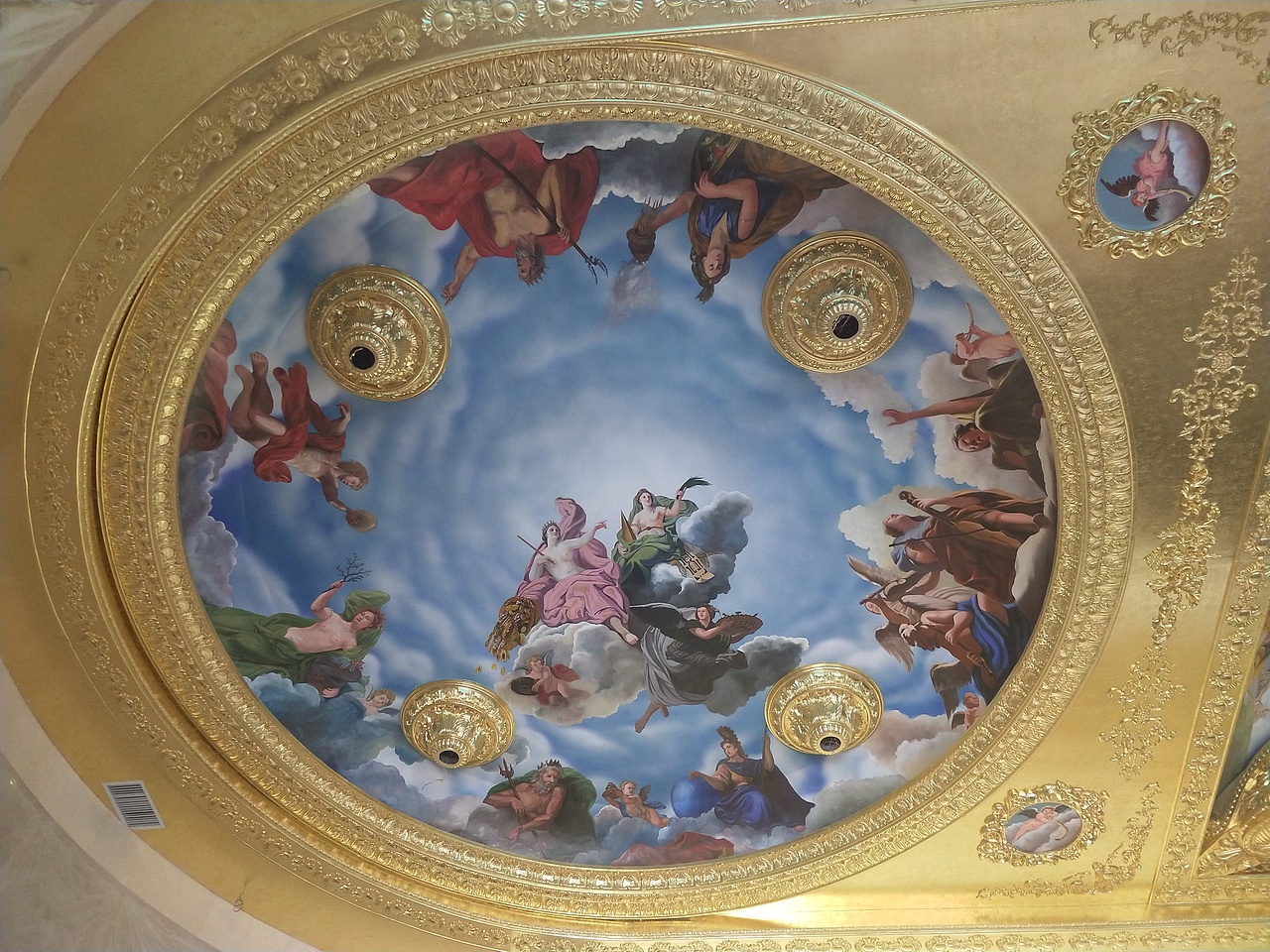 云南壁画穹顶壁画天顶墙绘手绘墙欧式油画