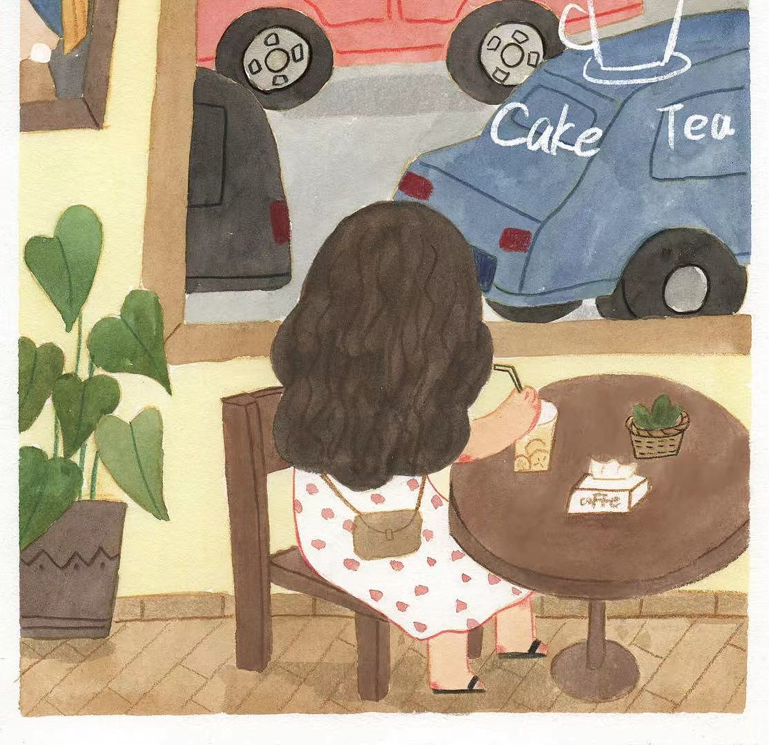 悠闲午后（图ZMzA5OTU5MjU2） - 儿童插画 - 站酷设计师小阿盼盼呀原创素材 - 站酷ZCOOL