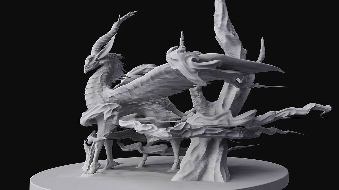 雕刻练习山海经蛊雕