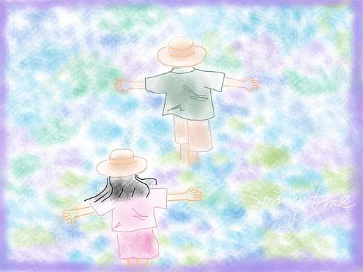 花开的季节，在花海里和花儿一起翩翩起舞。（个人主页-ZNjg3ODcxODQ=） - 艺术插画 - 站酷设计师sweet小洁洁原创素材 - 站酷ZCOOL