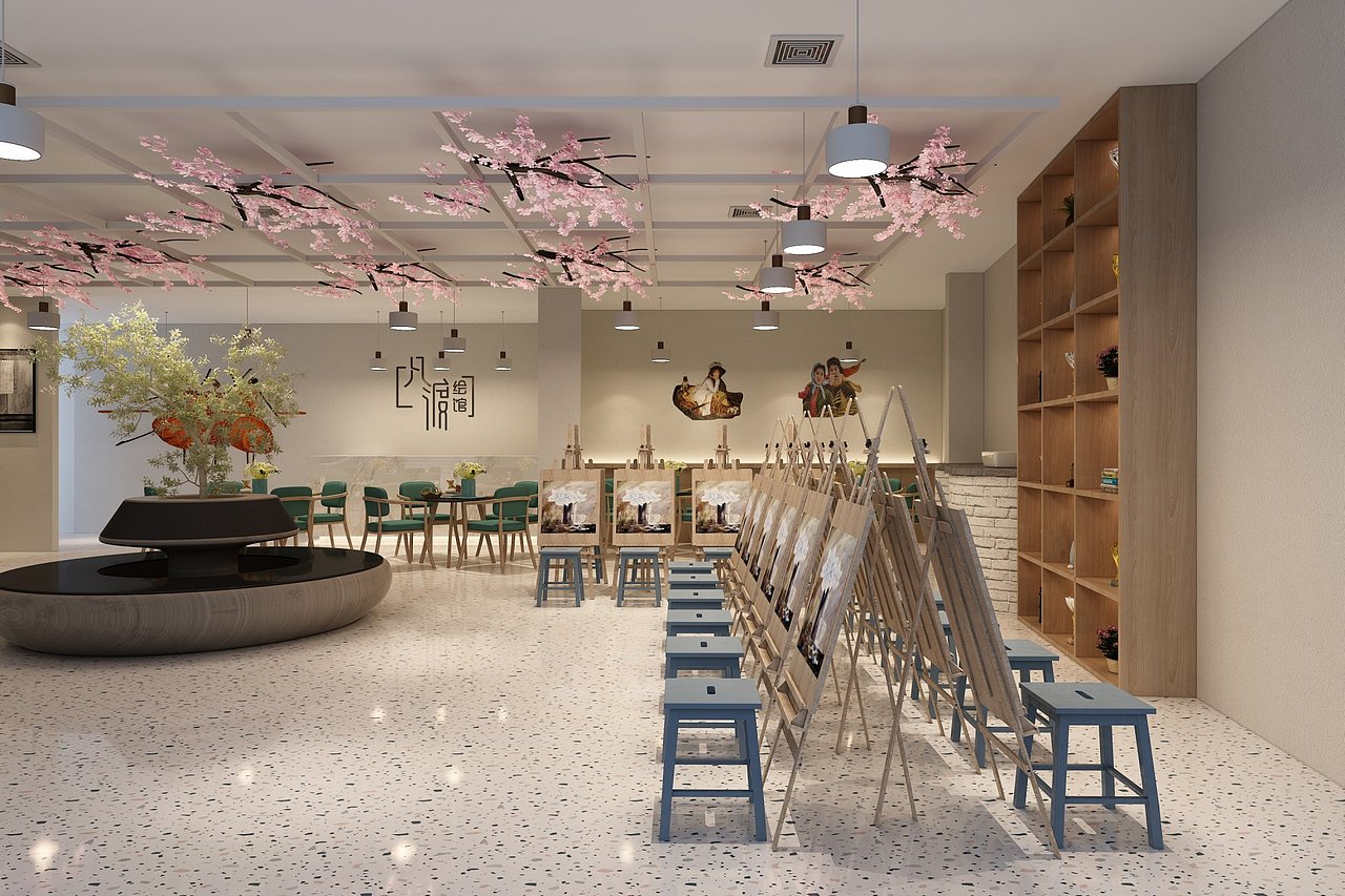 画室绘画馆艺术家的工作空间