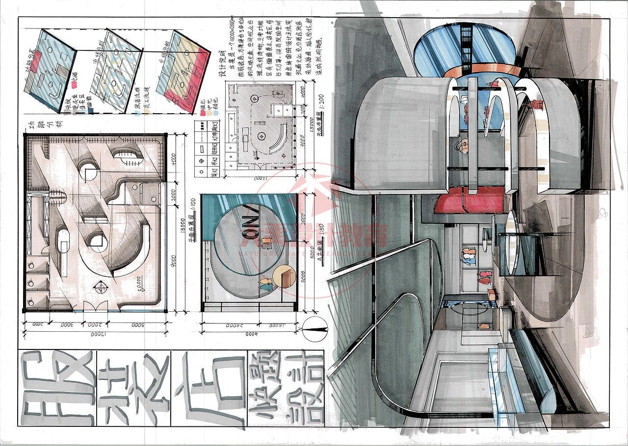 室内快题（图ZMjc5MDU2OTY0） - 其他空间 - 站酷设计师大禹手绘00学长原创素材 - 站酷ZCOOL