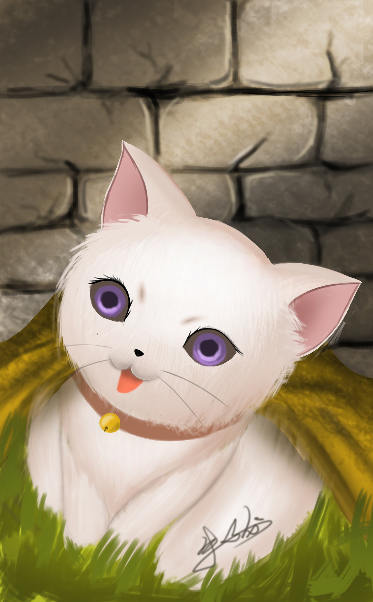 角落的猫咪|插画|插画习作|龙门123123 - 原创作